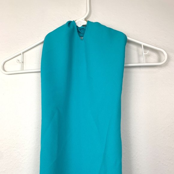 NEW The Bar Liam Open Back Mini Dress Turquoise Blue 0 - Picture 5 of 10